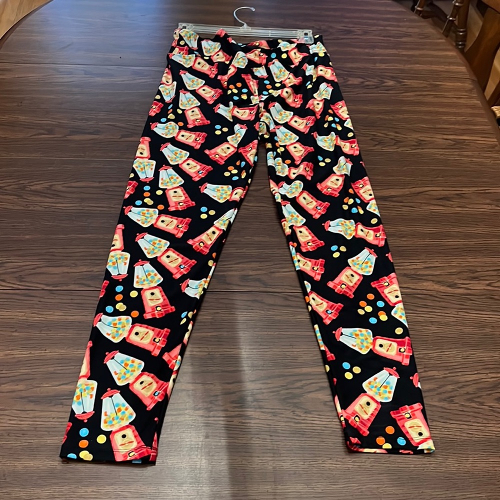 Lula roe leggings, worn maybe twice, gum-ball machine pattern